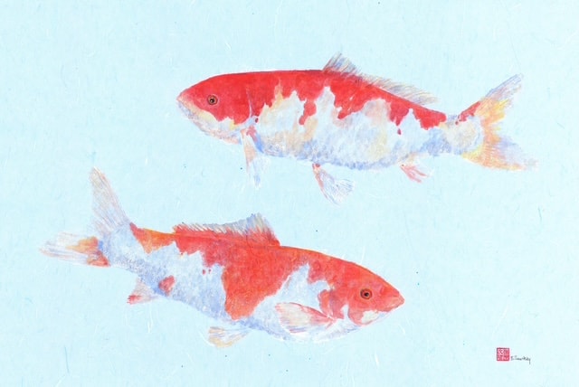 Koi Fish — Gyotaku print by Bridget Sawitsky