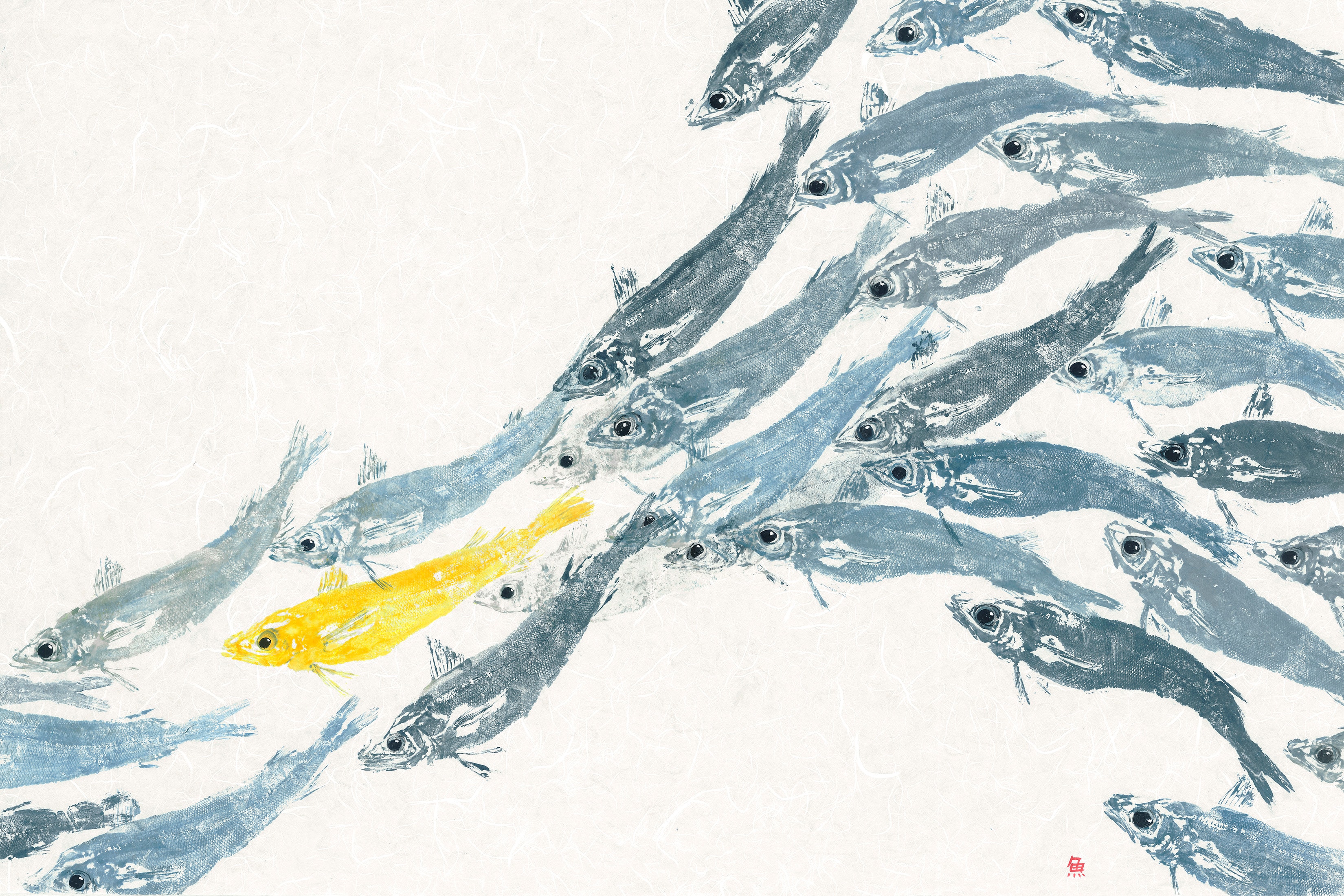 One of a Kind — Gyotaku school print by Bridget Sawitsky
